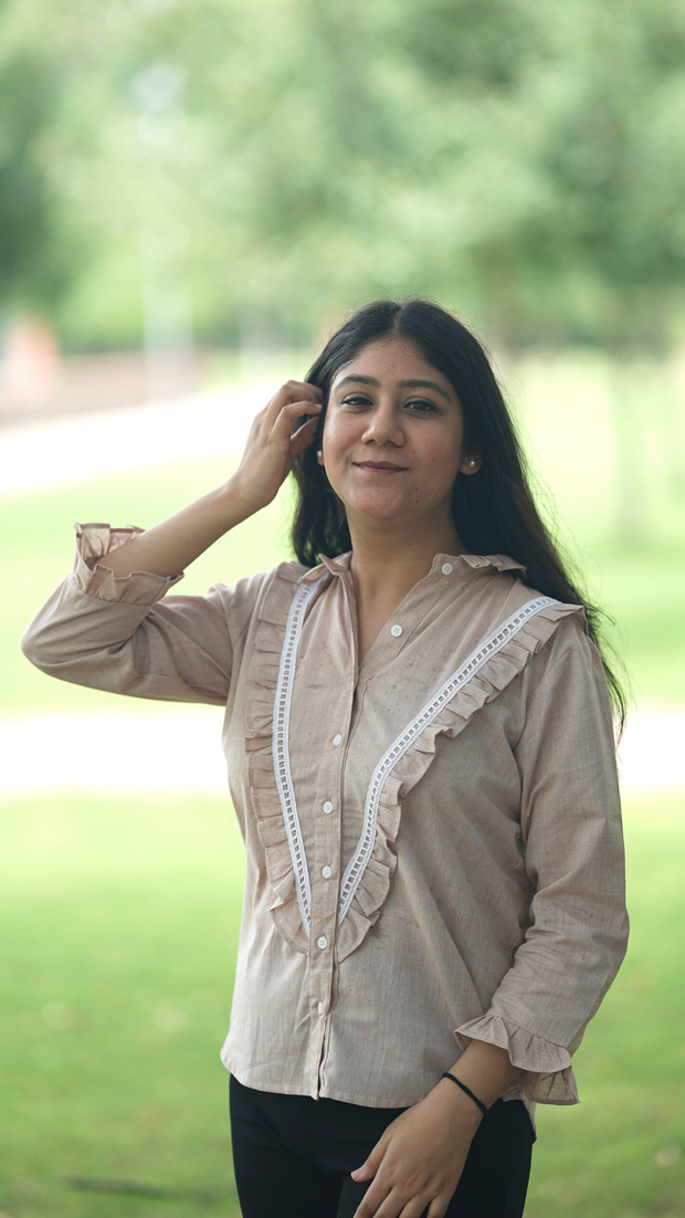 Etehas cotton shirt for women perfect for summer, sustainable, eco friendly and ethically made. 
