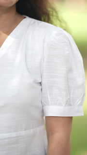 White statement top of cotton from Etehas for women comfortable, stylish and sustainable 