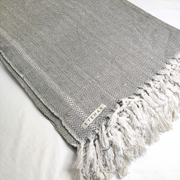 Breathable Cotton Blanket Steel Grey
