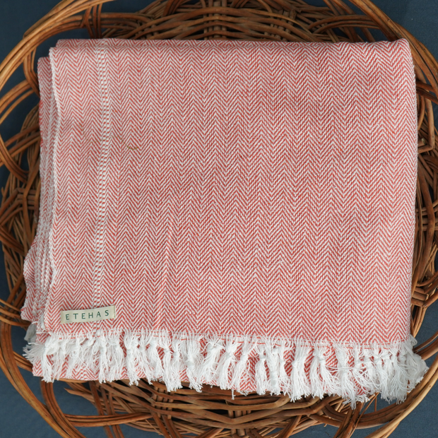 Breathable Cotton Blanket Blush Pink