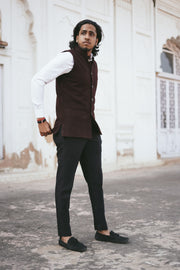 Etehas Men woolen tweed jacket nehru jacket made from sustainable materials
