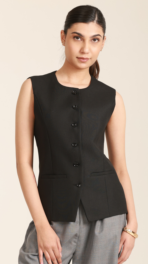 Everyday Black Waistcoat