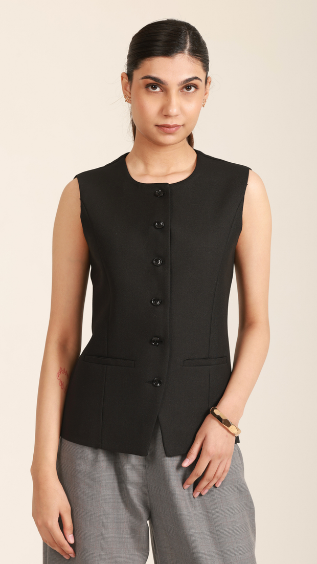 Everyday Black Waistcoat