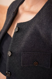 Women Tweed Jacket Black