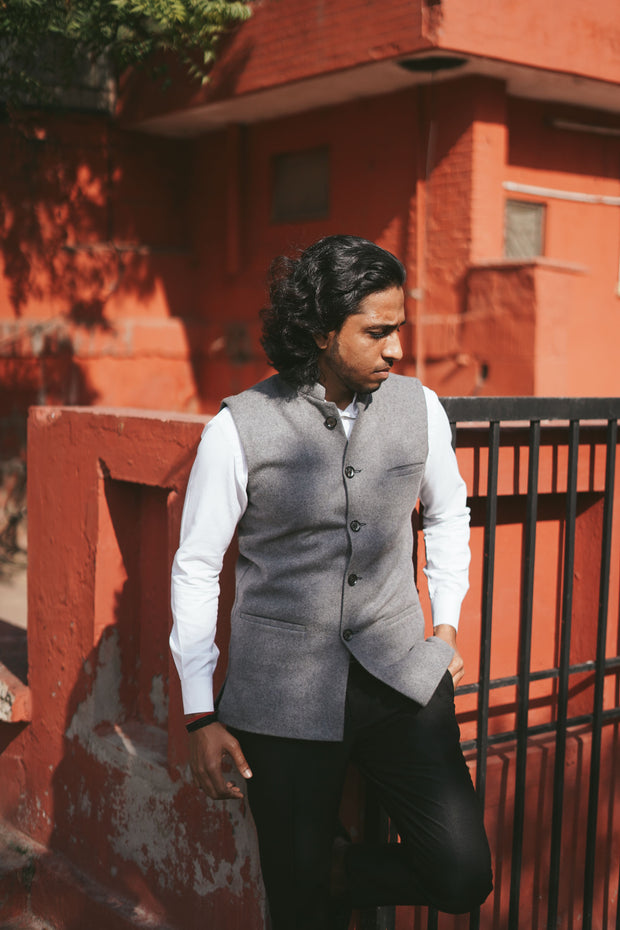 Buy Men's Superfine Woollen Bandhgala Waistcoat Light Brown Textured Sadri/Nehru  Jacket for Winter Size 46 at Amazon.in