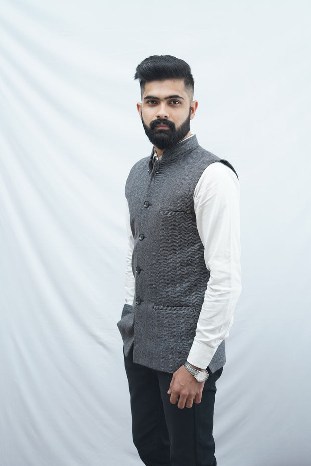 Buy Navy Blue Sky Blue and Brown Men Nehru Jacket Wool for Best Price,  Reviews, Free Shipping